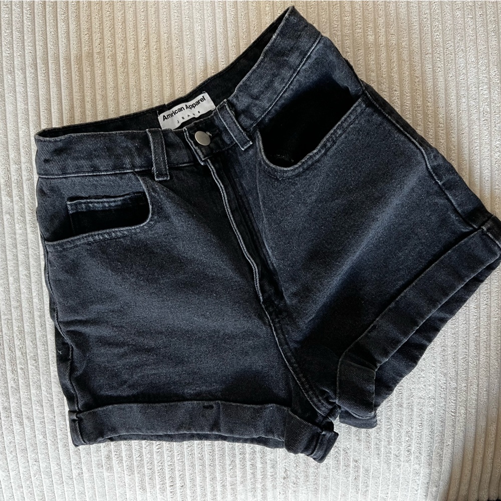 American Apparel High-Waist Jeans Shorts